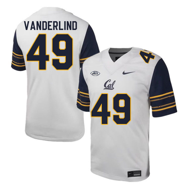 California Golden Bears #49 Lucas Vanderlind ACC Conference College Football Jerseys Stitched-White